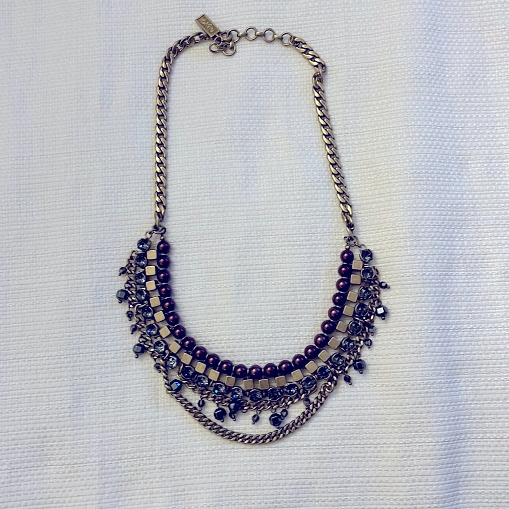 SILPADA K & R BRASS AND GLASS NECKLACE